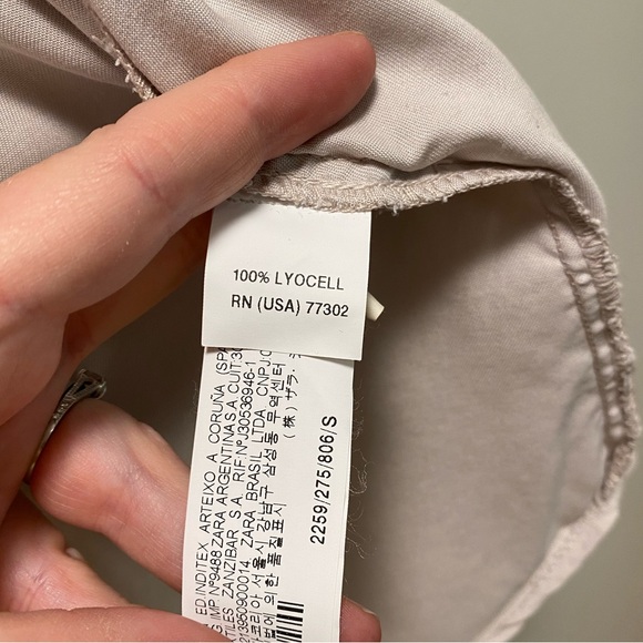 Zara Lyocell Button Down Shirt - Picture 6 of 7